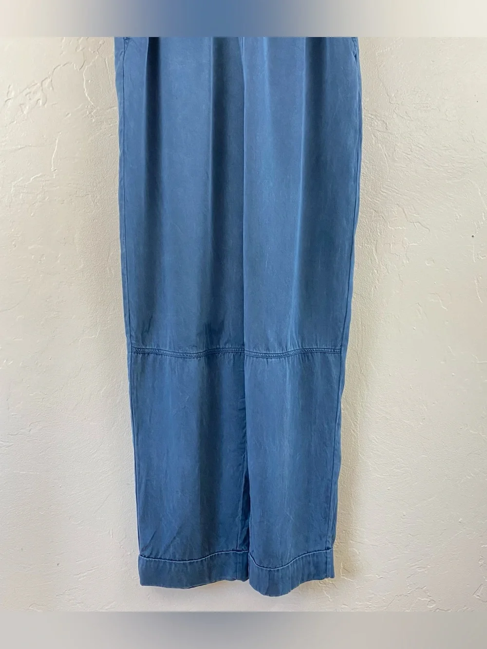 J. Crew 6 Navy Blue Button Down Puffy Short Sleeve Straight Leg Full Jumpsuit